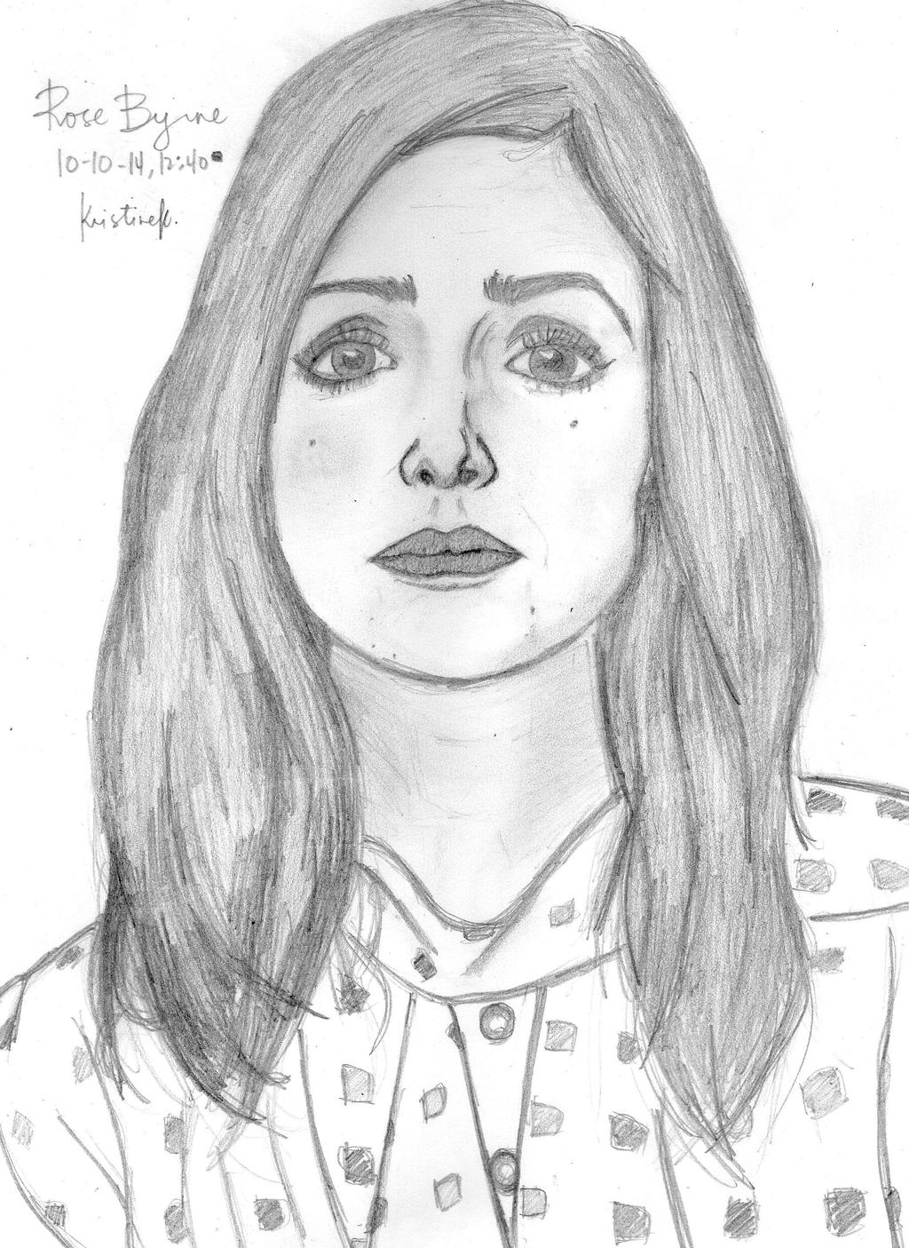 Rose Byrne Drawing Realistic