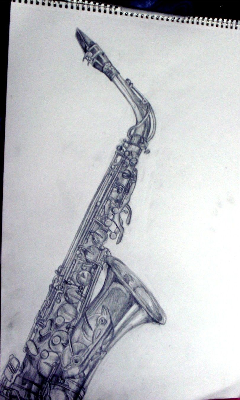 Saxophone Drawing Pics