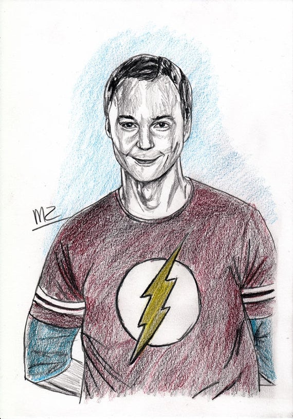 Sheldon Cooper Drawing Picture