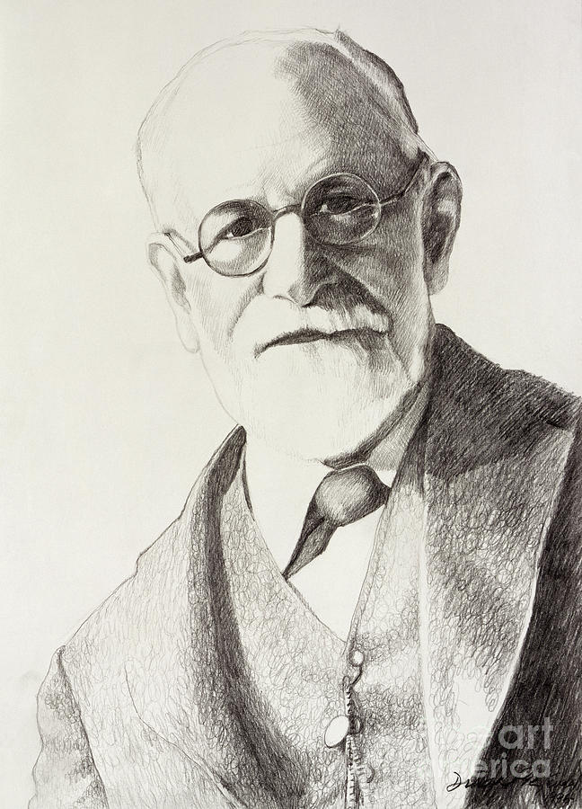 Sigmund Freud Drawing Beautiful Image