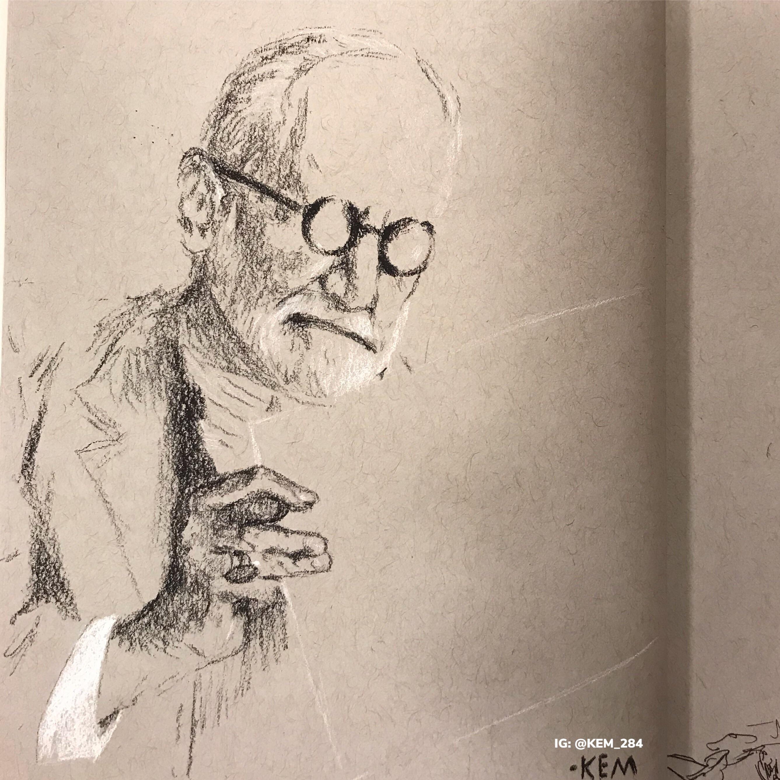 Sigmund Freud Drawing Pic