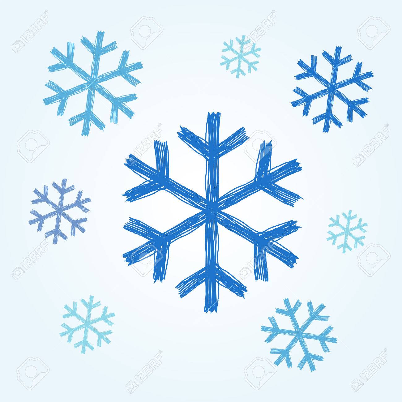 Snowflakes Drawing Beautiful Image