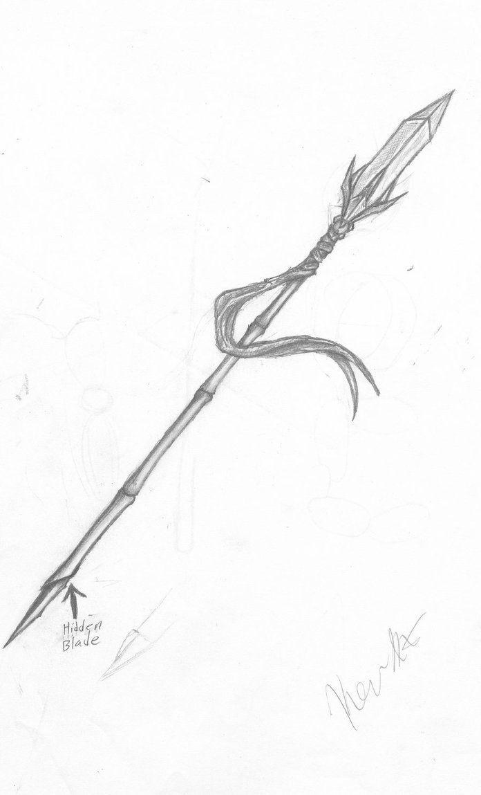 Spear Drawing Sketch