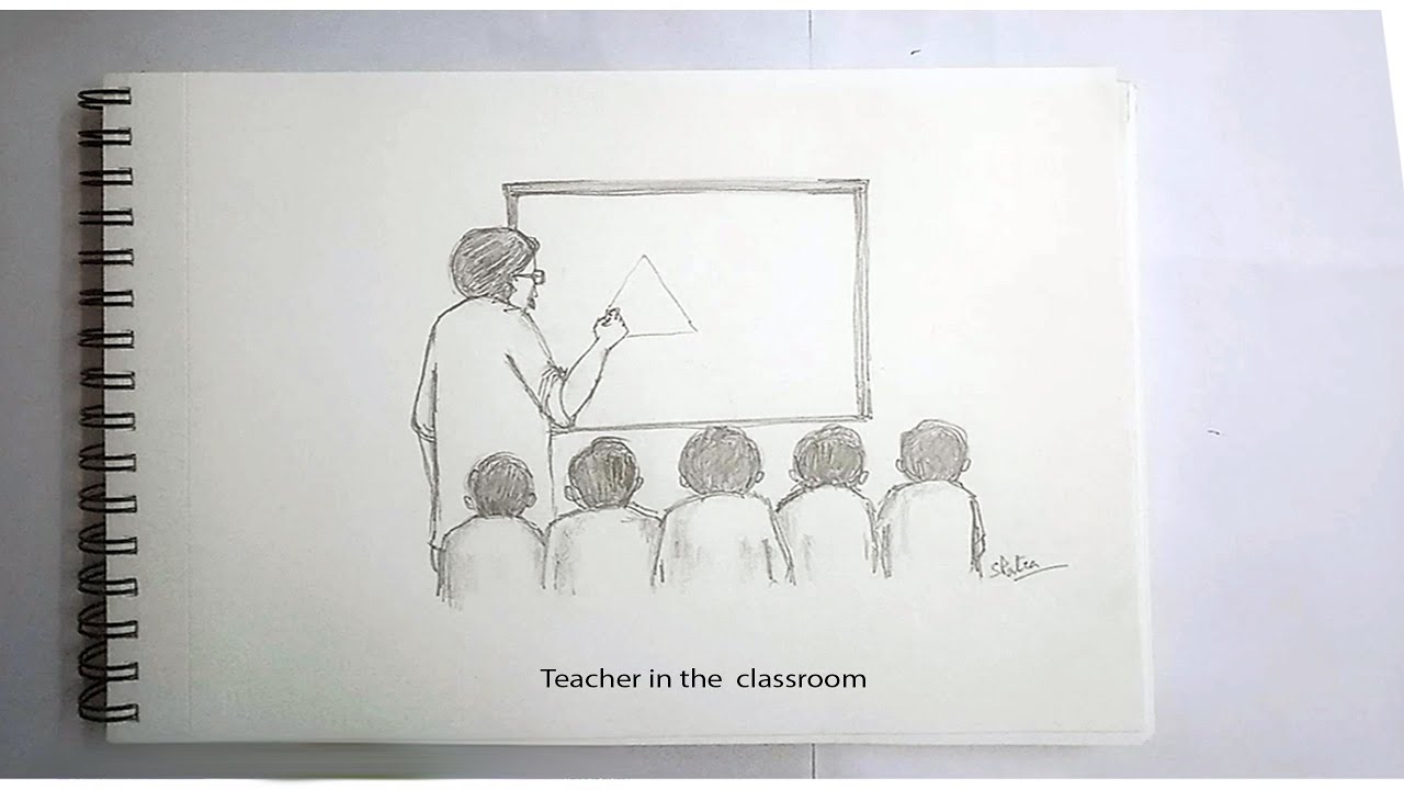Teacher Drawing Beautiful Image