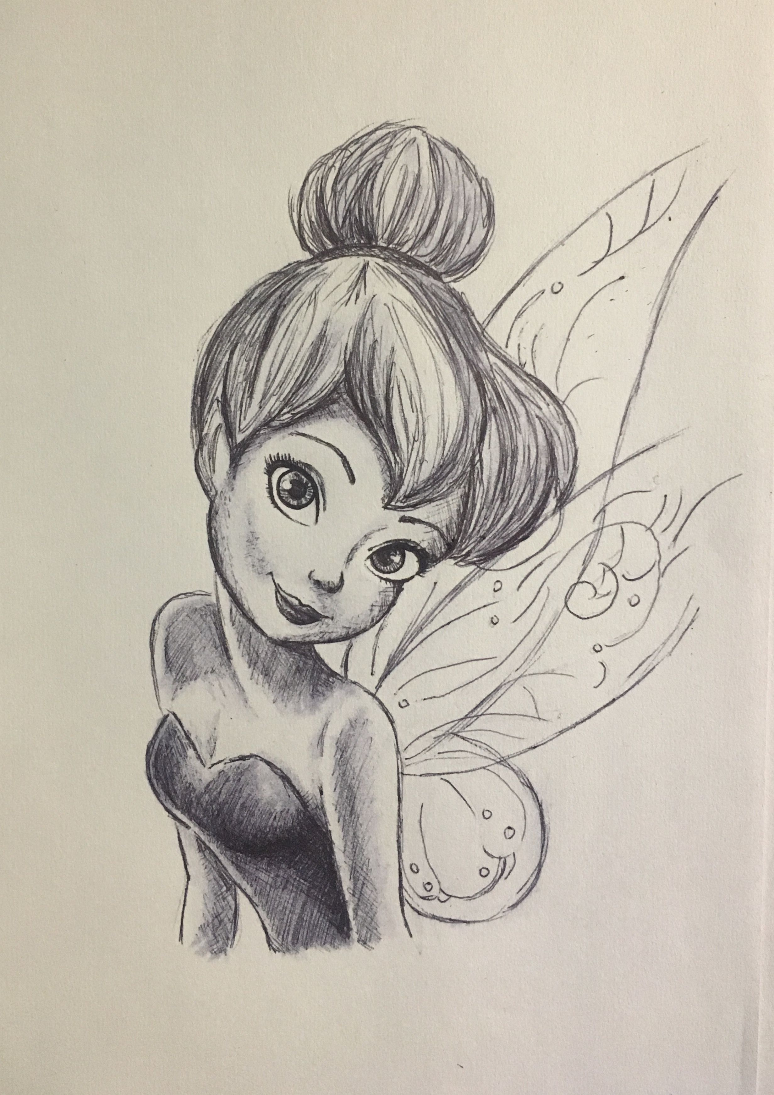 Tinkerbell Drawing High-Quality