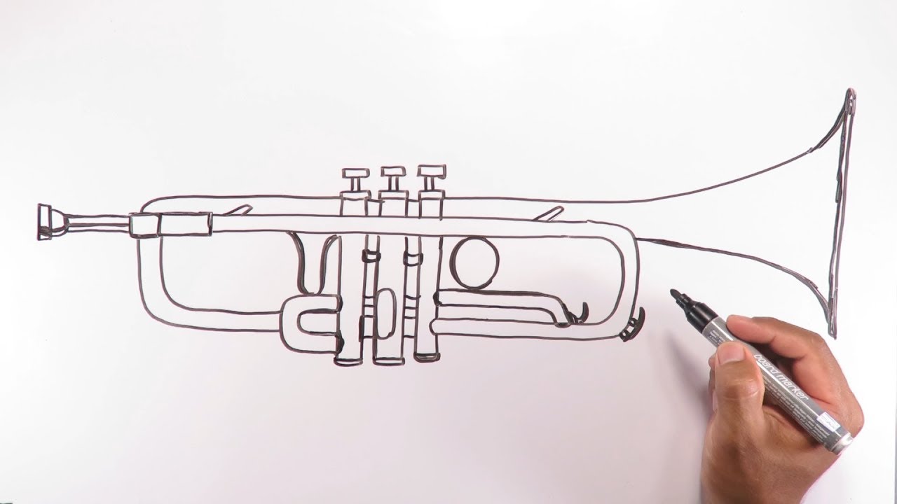 Trumpet Drawing Art