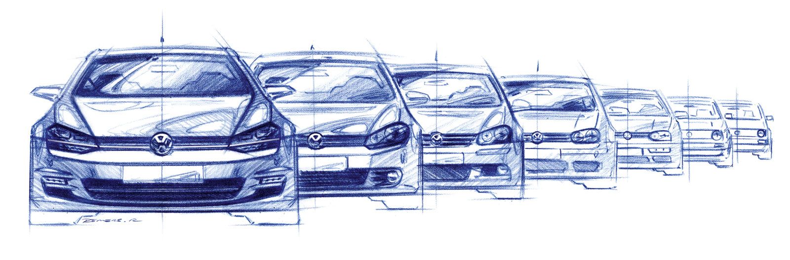 Volkswagen Drawing Art