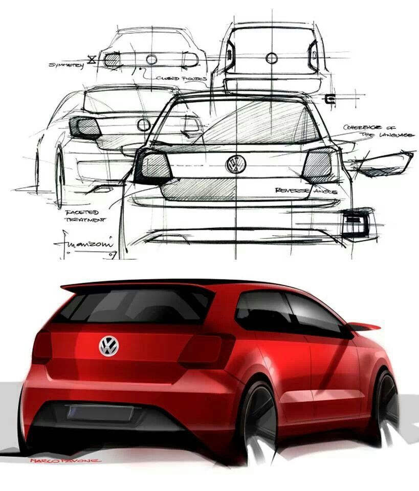 Volkswagen Drawing Creative Art