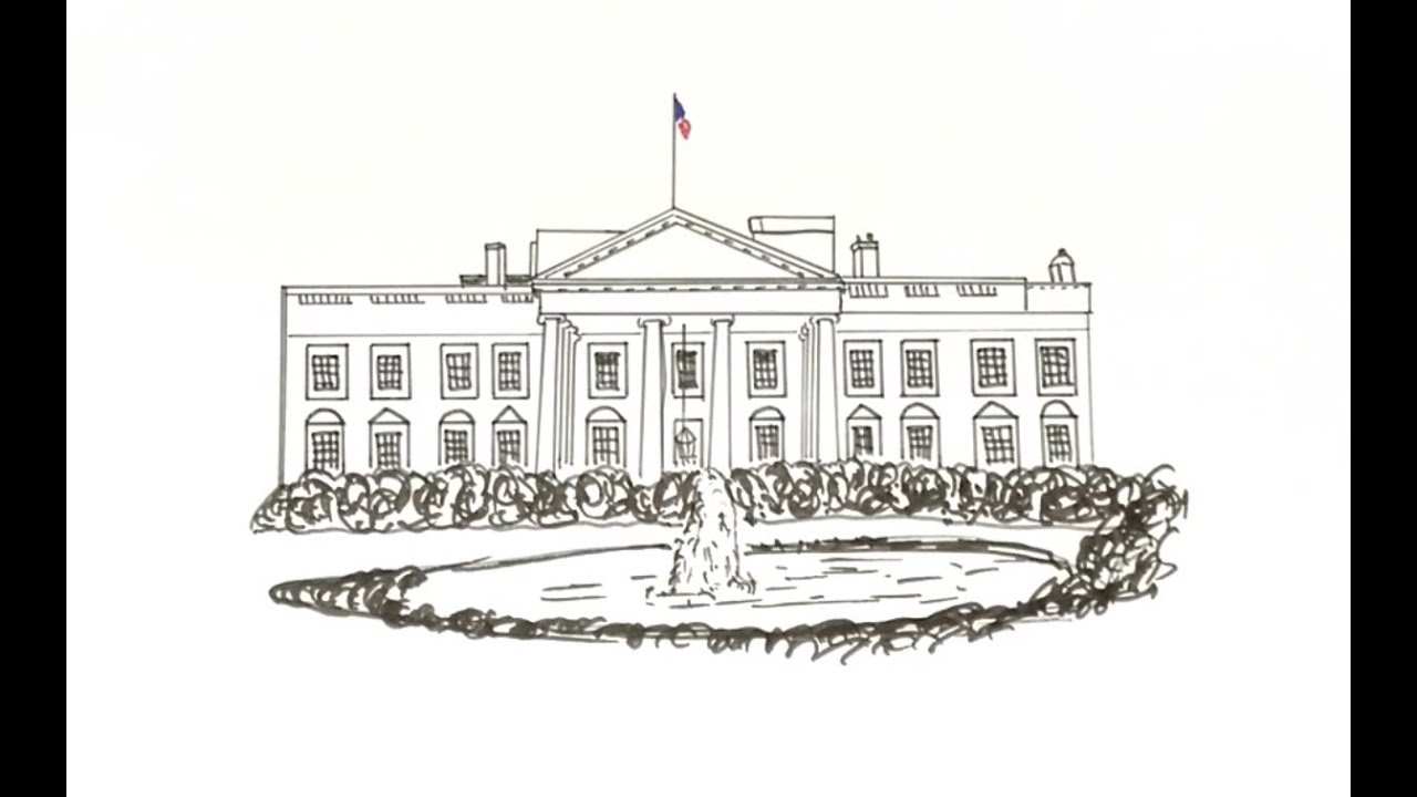 White House Drawing Realistic