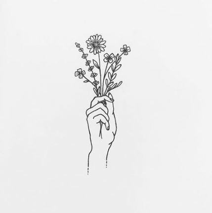 Aesthetic Flower Drawing High-Quality