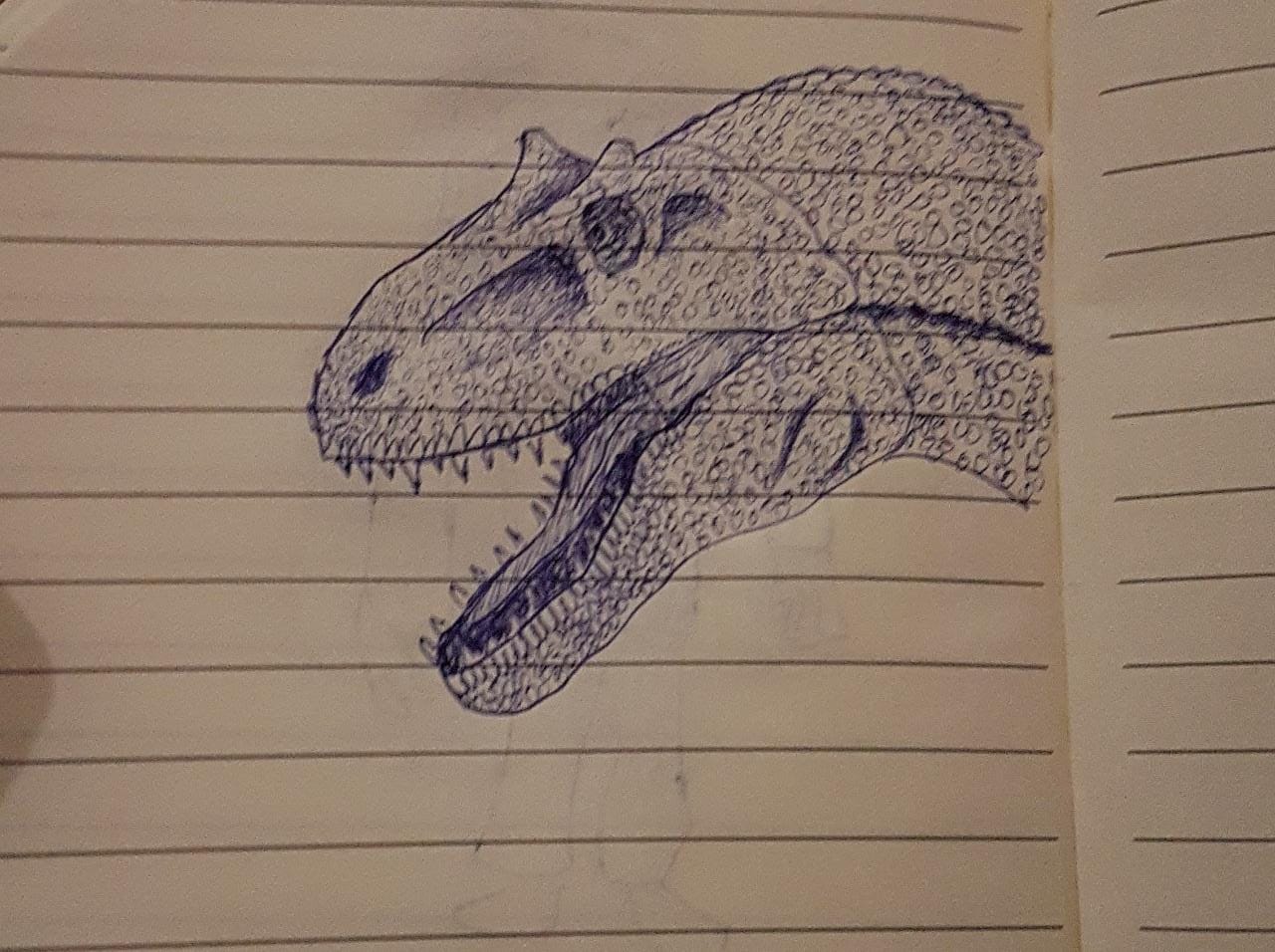 Daspletosaurus Sketch Drawing