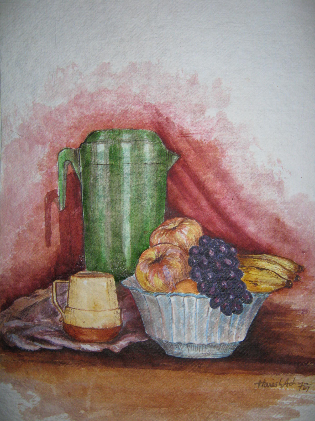 Fruits Jug Mug Drawing