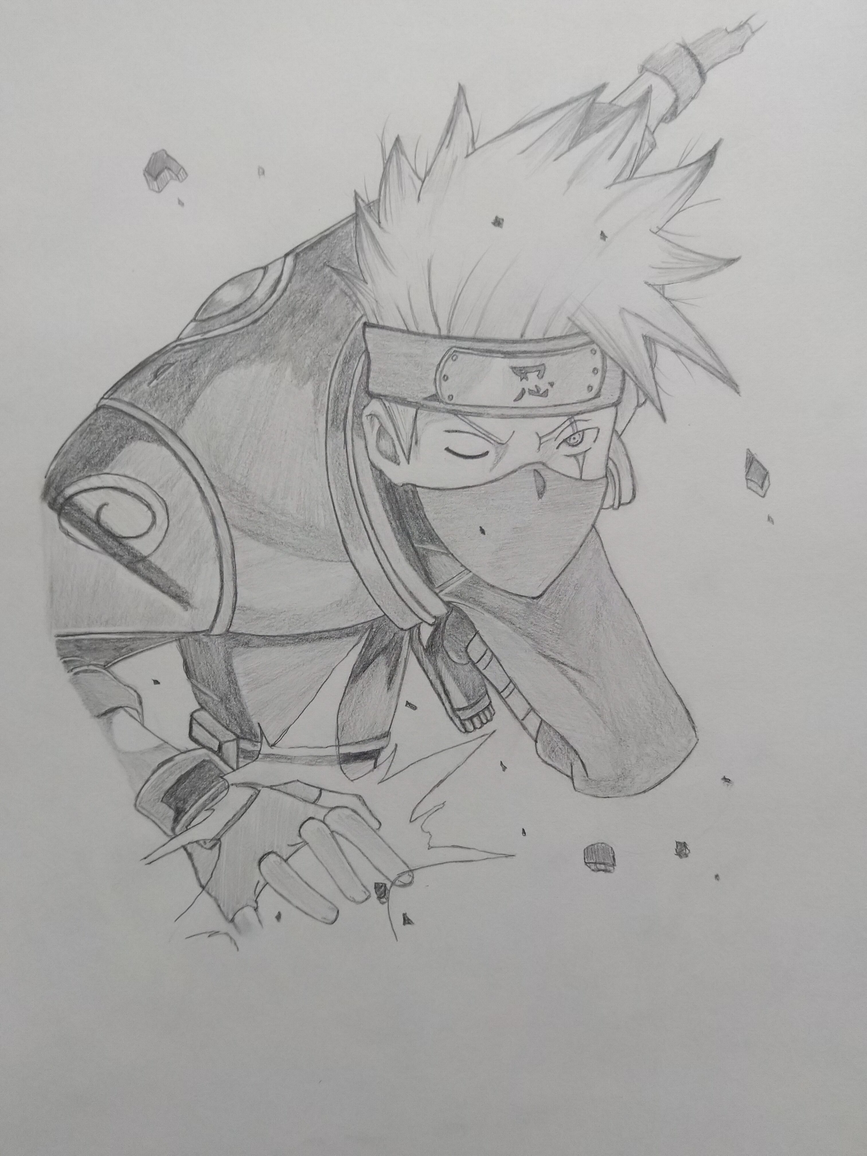 How to Draw Kakashi Hatake from Naruto - DrawingNow