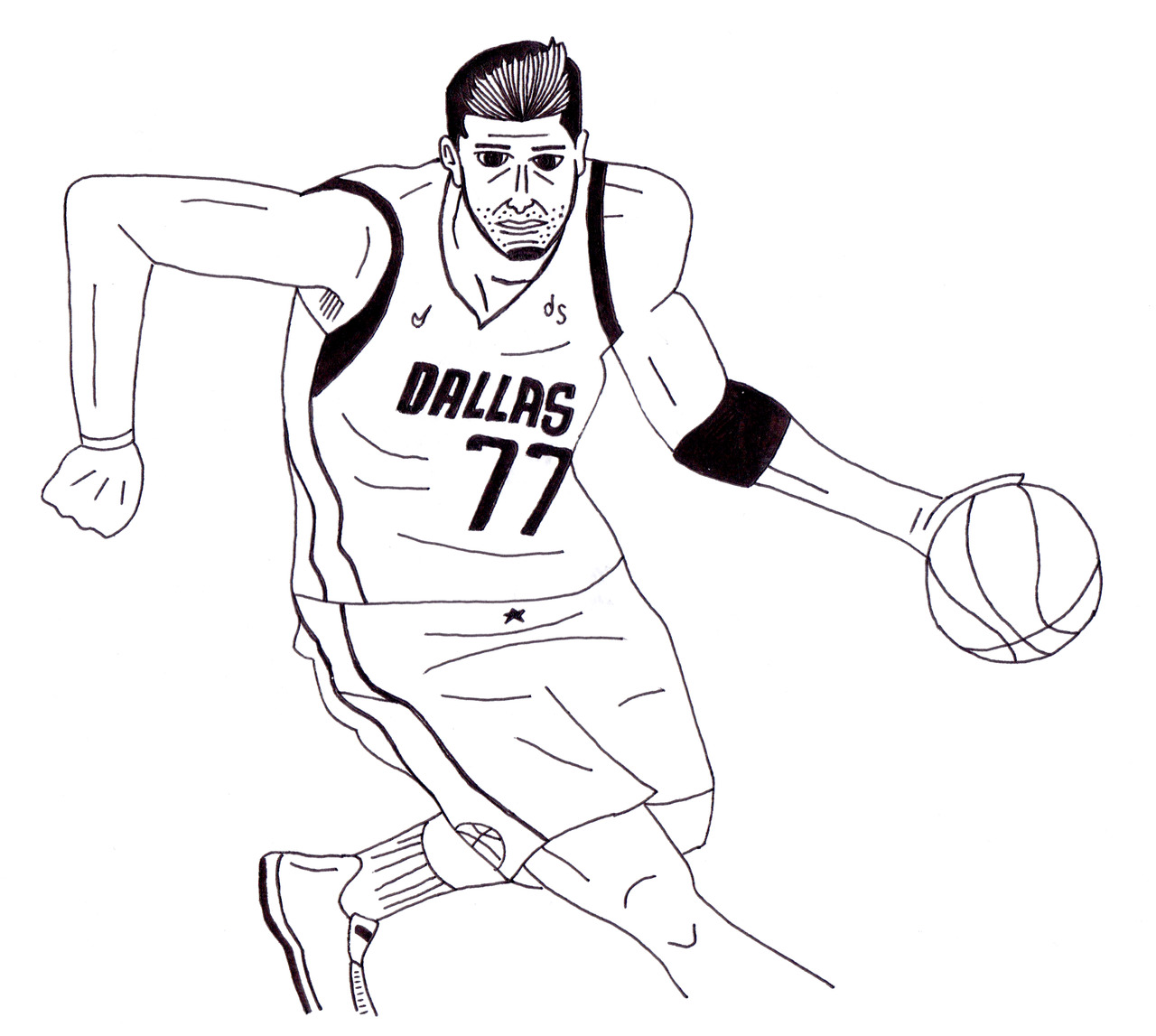 Luka Doncic Drawing High-Quality
