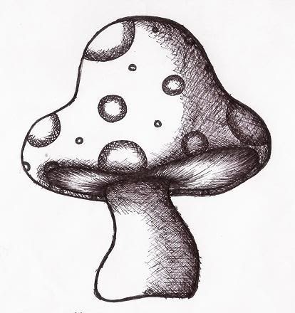 Mushroom Aesthetic Drawing Pic