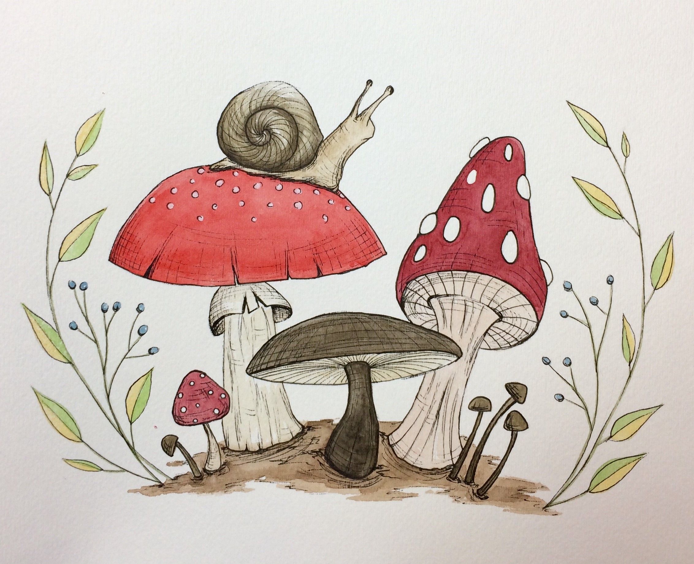 Mushroom Aesthetic Drawing Realistic