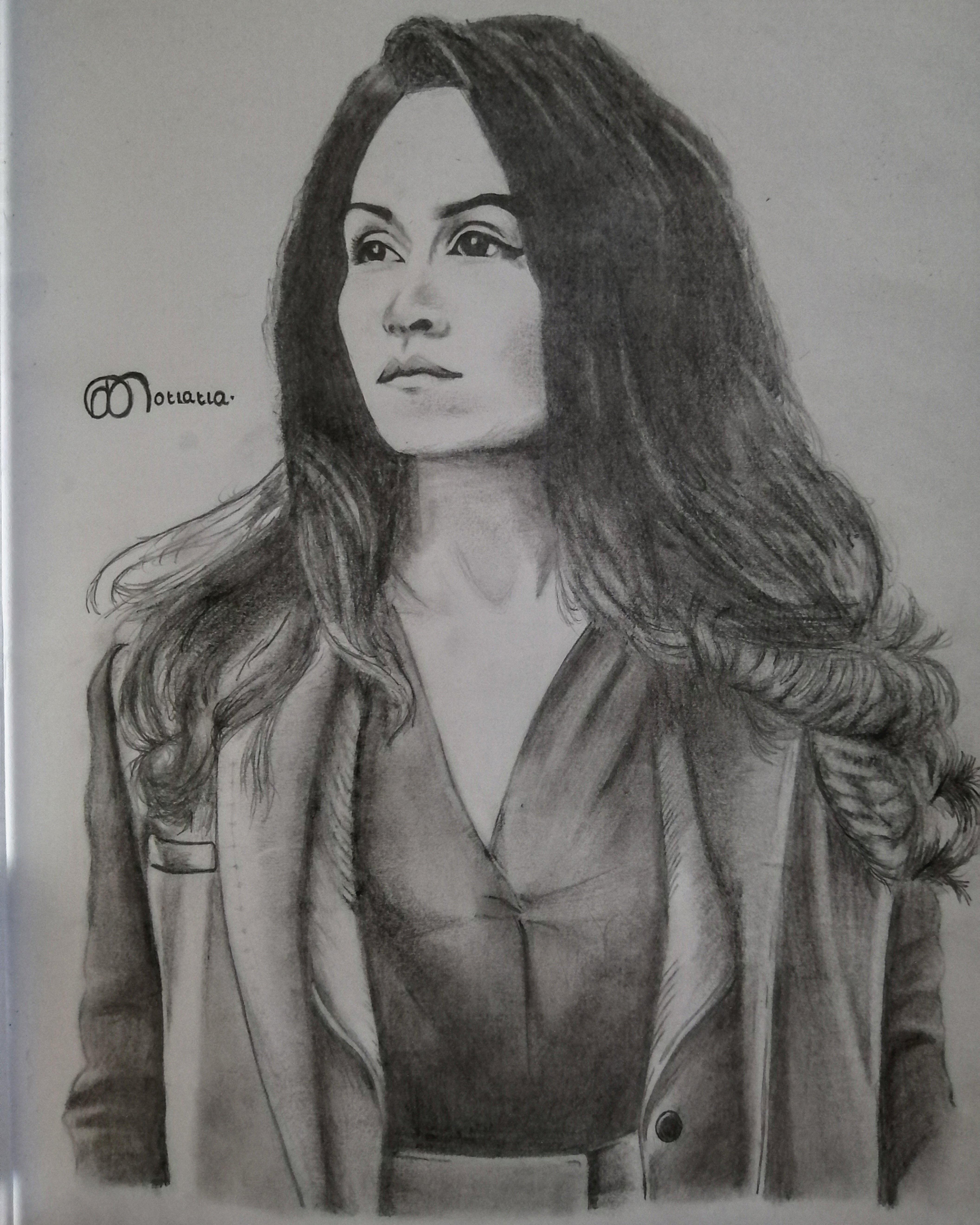 Sketch Of Angela Valdes (Lela Loren) From Power Drawing