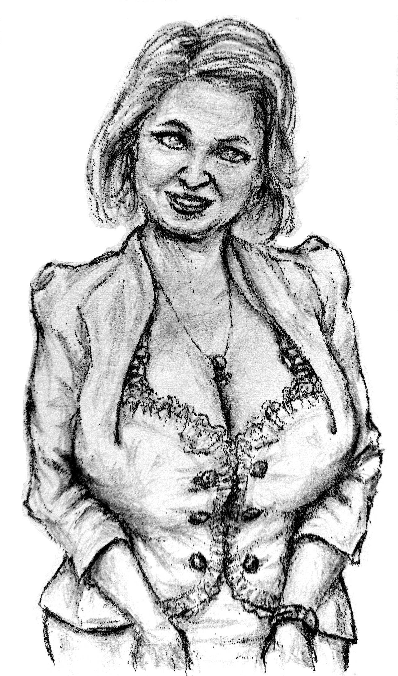 Svetlana Medvedeva, Portrait Of First Lady Of Russia Drawing