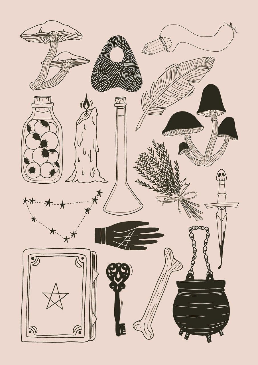 Witch Aesthetic Art Drawing